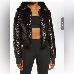 Blanc Noir Compression Down Puffer Black Cropped Jacket - worn once
